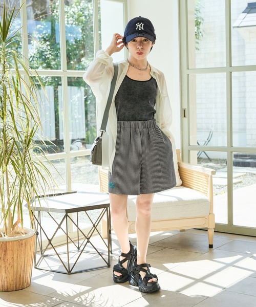 PAGEBOY(ページボーイ)の「サウナボーイコラボ セットアップショートパンツ(その他パンツ・レディース・ブルー/ブラック・FREE)」の5枚目の写真
