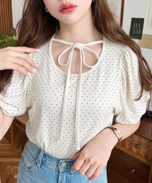 パフスリーブ」に該当するトップス（ホワイト/白色系・半袖
