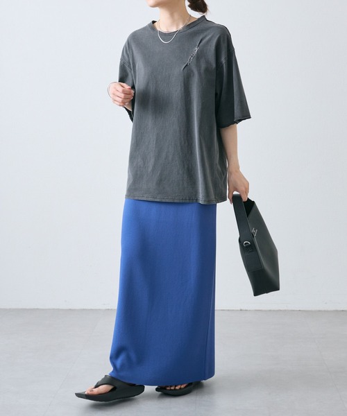 PUAL CE CIN(ピュアルセシン)の「タックロゴ刺繍Tシャツ(Tシャツ/カットソー・レディース・チャコールグレー/オフホワイト/ピンク/ブルー・FREE)」の22枚目の写真
