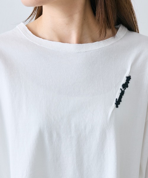 タックロゴ刺繍Tシャツ（Tシャツ/カットソー）｜PUAL CE CIN