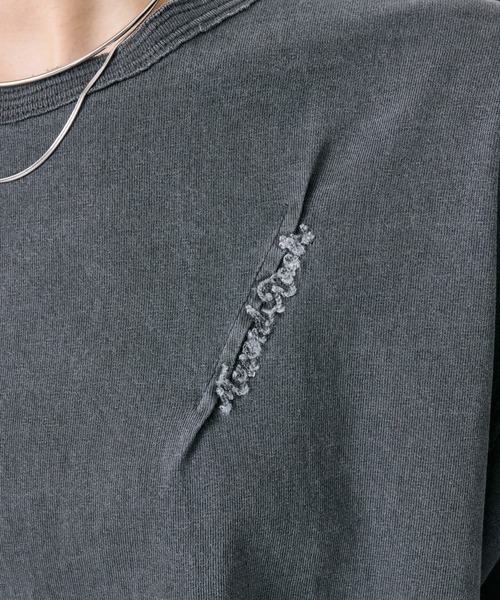 PUAL CE CIN(ピュアルセシン)の「タックロゴ刺繍Tシャツ(Tシャツ/カットソー・レディース・チャコールグレー/オフホワイト/ピンク/ブルー・FREE)」の19枚目の写真