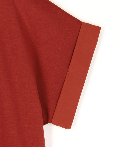 NICOLE white（ニコルホワイト）の「エンボス刺繍Tシャツ（Tシャツ/カットソー・レディース・チャコール/レッド/オフホワイト・FREE）」の15枚目の写真