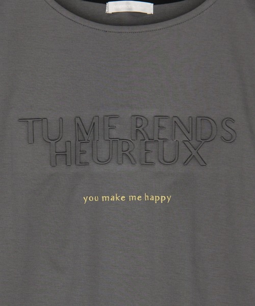 NICOLE white（ニコルホワイト）の「エンボス刺繍Tシャツ（Tシャツ/カットソー・レディース・チャコール/レッド/オフホワイト・FREE）」の19枚目の写真