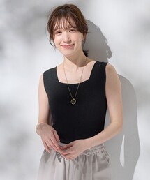リブニットタンクトップ