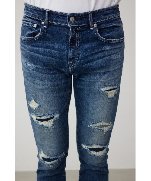 AZUL by moussy（アズールバイマウジー）の「AZUL DENIM リペアスキニー（デニムパンツ・メンズ・ライトブラック/ブラック/ブルー/ライトブルー・SMALL/MEDIUM/LARGE/X-LARGE/X-SMALL）」の15枚目の写真