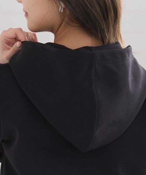 REDYAZEL（レディアゼル）の「ハートボタンショートフーディー（パーカー・レディース・ラベンダー/オフホワイト/ブラック/グレー・FREE）」の19枚目の写真