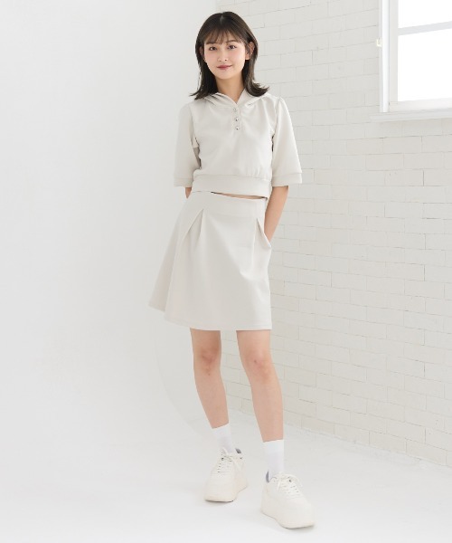 REDYAZEL（レディアゼル）の「ハートボタンショートフーディー（パーカー・レディース・ラベンダー/オフホワイト/ブラック/グレー・FREE）」の11枚目の写真