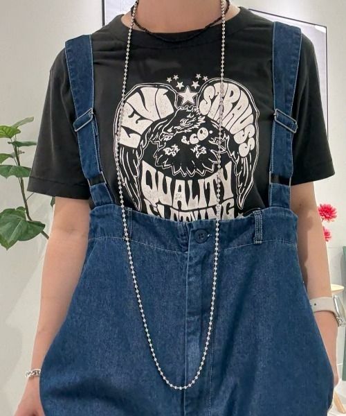 Right-on(ライトオン)の「【HONEYSUCKLE ROSE】ライトオンスデニムサロペット(サロペット/オーバーオール・レディース・ダークインディゴブルー・M/L)」の9枚目の写真