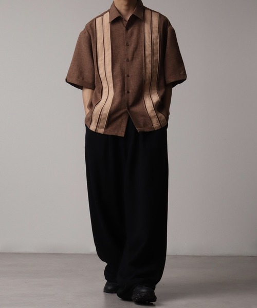 美品‼️PUBLIC TOKYO ステッジ　オーバーサイズ 半袖シャツ 黒 美品‼️PUBLIC TOKYO ステッジ オーバーサイズ 半袖シャツ 黒 美