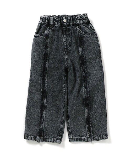 BREEZE（ブリーズ）の「【ジュニア対応】フリンジデニムストレートパンツ（その他パンツ・キッズ・ブラック/ブルー・80/90/100/110/120/130/140）」の2枚目の写真