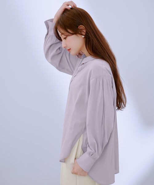 cohina バックギャザーシアーシャツ COHINA バックギャザーシアーシャツ