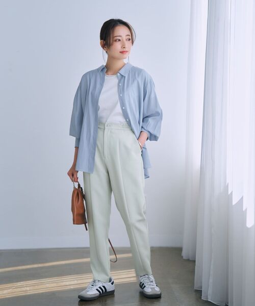 バックギャザーシアーシャツ 【低身長・小柄女性】（シャツ