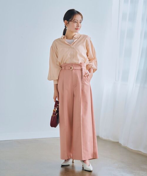 COHINA バックギャザーシアーシャツ セール】バックギャザーシアーシャツ 【低身長・小柄女性