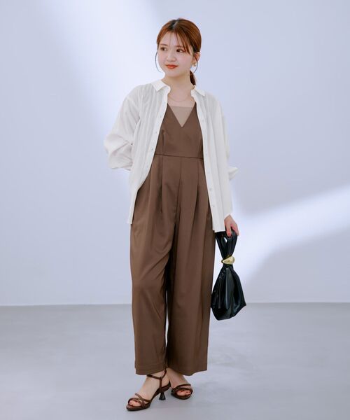 COHINA（コヒナ）の「バックギャザーシアーシャツ 【低身長・小柄女性】（シャツ/ブラウス・レディース・ベージュ/パープル/ホワイト/ピンク/ブルー・ONE SIZE）」の21枚目の写真