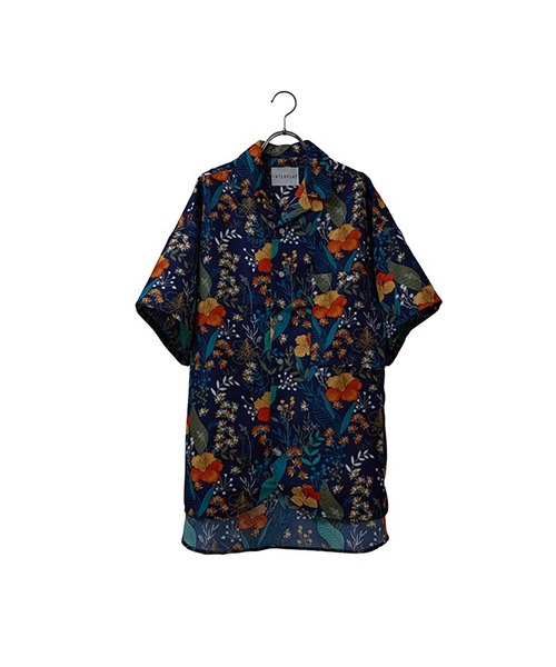 INTERPLAY（インタープレイ）の「【INTERPLAY】 Open Collar S/S Over Size Shirt【3:Pattern】（シャツ/ブラウス・メンズ・ホワイト系その他/ブルー系その他/マスタード/サックスブルー系2/サックスブルー系1/グリーン系その他2/グリーン系その他/ブラック系その他/ネイビー系2/ホワイト系その他2/ピンク系その他/ネイビー系1・FREE）」の7枚目の写真