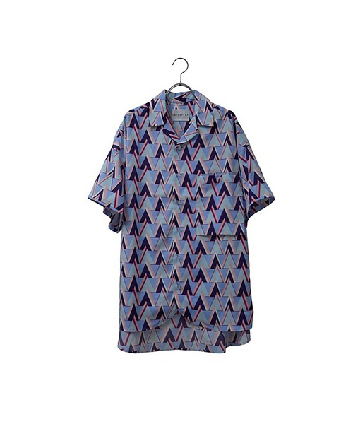 INTERPLAY（インタープレイ）の「【INTERPLAY】 Open Collar S/S Over Size Shirt【3:Pattern】（シャツ/ブラウス・メンズ・ホワイト系その他/ブルー系その他/マスタード/サックスブルー系2/サックスブルー系1/グリーン系その他2/グリーン系その他/ブラック系その他/ネイビー系2/ホワイト系その他2/ピンク系その他/ネイビー系1・FREE）」の10枚目の写真