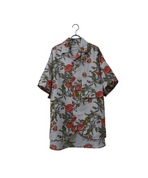【INTERPLAY】 Open Collar S/S Over Size Shirt【3:Pattern】