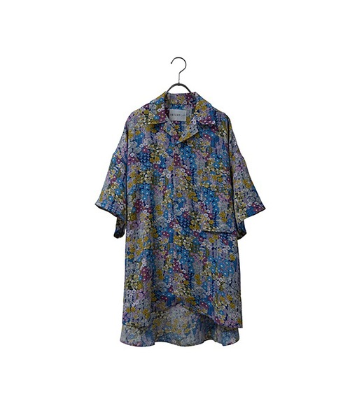 INTERPLAY（インタープレイ）の「【INTERPLAY】 Open Collar S/S Over Size Shirt【3:Pattern】（シャツ/ブラウス・メンズ・ホワイト系その他/ブルー系その他/マスタード/サックスブルー系2/サックスブルー系1/グリーン系その他2/グリーン系その他/ブラック系その他/ネイビー系2/ホワイト系その他2/ピンク系その他/ネイビー系1・FREE）」の6枚目の写真