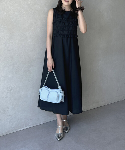 Thevon（ゼボン）の「ナイロンポケットワンハンドルバッグ（トートバッグ・レディース・アイボリー/ブラック/サックスブルー・FREE）」の19枚目の写真