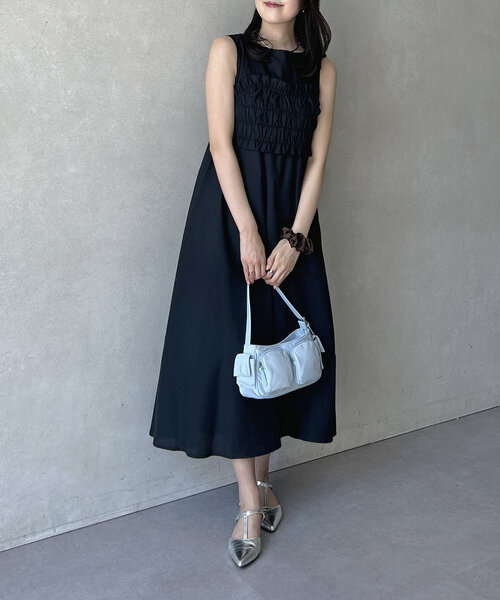 Thevon（ゼボン）の「ナイロンポケットワンハンドルバッグ（トートバッグ・レディース・アイボリー/ブラック/サックスブルー・FREE）」の20枚目の写真