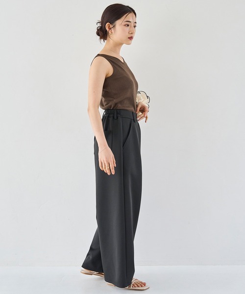 mil（ミル）の「センタータックワイドパンツ（その他パンツ・レディース・ブラック/ラベンダー/キャメル・S-Short/M-Short/S-Regular）」の5枚目の写真