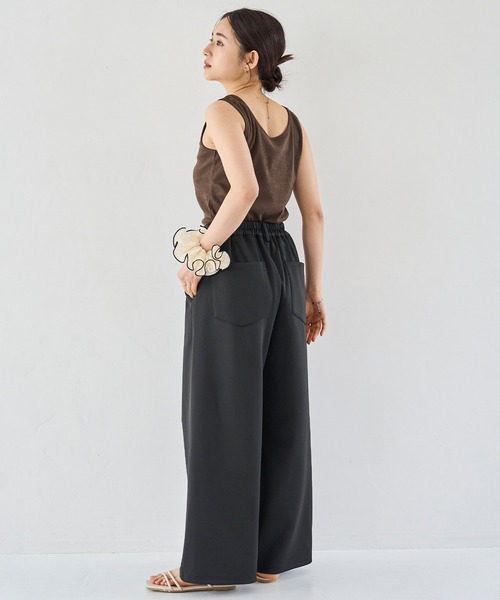 mil（ミル）の「センタータックワイドパンツ（その他パンツ・レディース・ブラック/ラベンダー/キャメル・S-Short/M-Short/S-Regular）」の6枚目の写真
