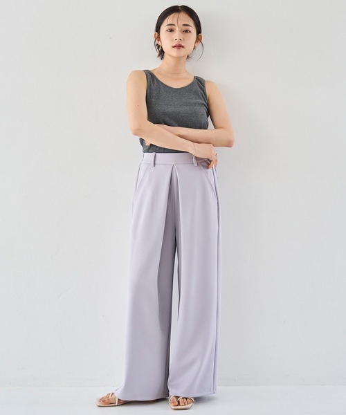 mil（ミル）の「センタータックワイドパンツ（その他パンツ・レディース・ブラック/ラベンダー/キャメル・S-Short/M-Short/S-Regular）」の10枚目の写真