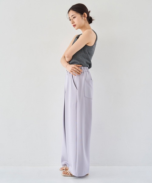 mil（ミル）の「センタータックワイドパンツ（その他パンツ・レディース・ブラック/ラベンダー/キャメル・S-Short/M-Short/S-Regular）」の11枚目の写真