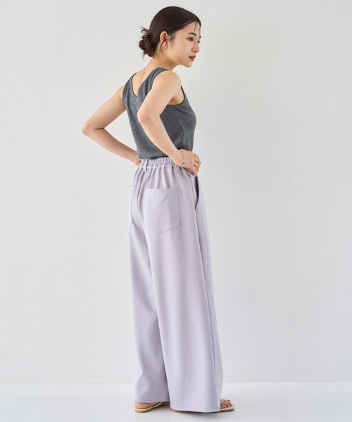 mil（ミル）の「センタータックワイドパンツ（その他パンツ・レディース・ブラック/ラベンダー/キャメル・S-Short/M-Short/S-Regular）」の12枚目の写真