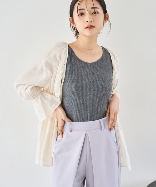 mil（ミル）の「センタータックワイドパンツ（その他パンツ・レディース・ブラック/ラベンダー/キャメル・S-Short/M-Short/S-Regular）」の15枚目の写真
