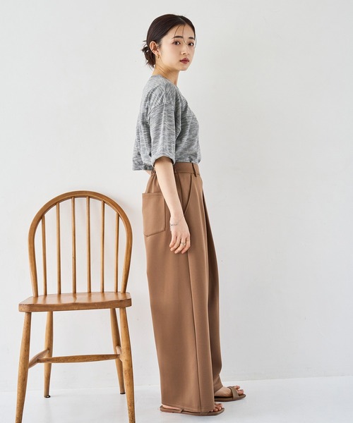 mil（ミル）の「センタータックワイドパンツ（その他パンツ・レディース・ブラック/ラベンダー/キャメル・S-Short/M-Short/S-Regular）」の17枚目の写真