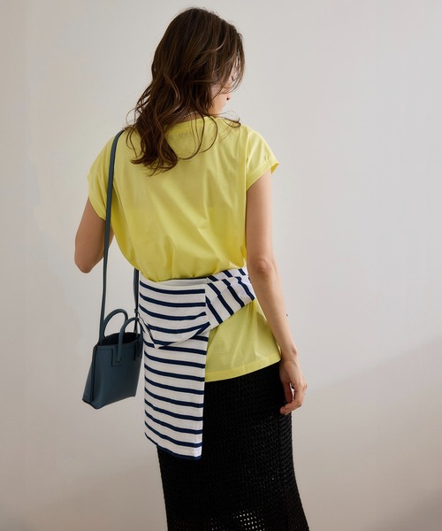 ROPE'(ロペ)の「【接触冷感・洗える・洗濯耐久あり】ノースリーブTEE(Tシャツ/カットソー・レディース・ブラウン/キャメル/イエロー・FREE)」の12枚目の写真