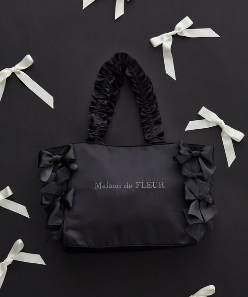 リボンギャザーハンドルトートバッグ（トートバッグ）｜Maison