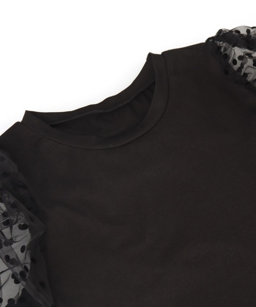 ANAP（アナップ）の「シアー ドット スリーブ Tシャツ トップス（Tシャツ/カットソー・レディース・ホワイト/ブラック・FREE）」の11枚目の写真