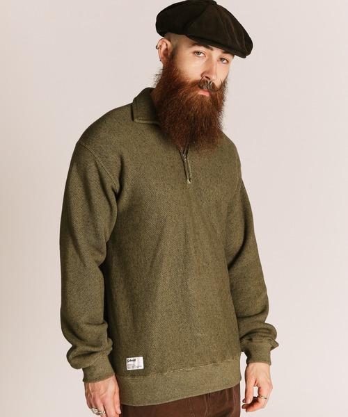 Schott/ショット/SALT AND PEPPER HALF ZIP SWEAT/ソルト アンド