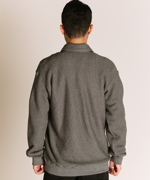 Schott(ショット)の「Schott/ショット/SALT AND PEPPER HALF ZIP SWEAT/ソルト アンド ペッパー ハーフジップスウェット(スウェット・メンズ・オリーブ/チャコールグレー・M/L/XL/2XL)」の16枚目の写真