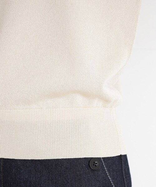 THE SHOP TK （ザ ショップ ティーケー ）の「ラメシアーフレンチ袖トップス【セットUP可/洗濯機OK】（ニット/セーター・レディース・アイボリー/ブラック/ダークグリーン・12/13）」の21枚目の写真