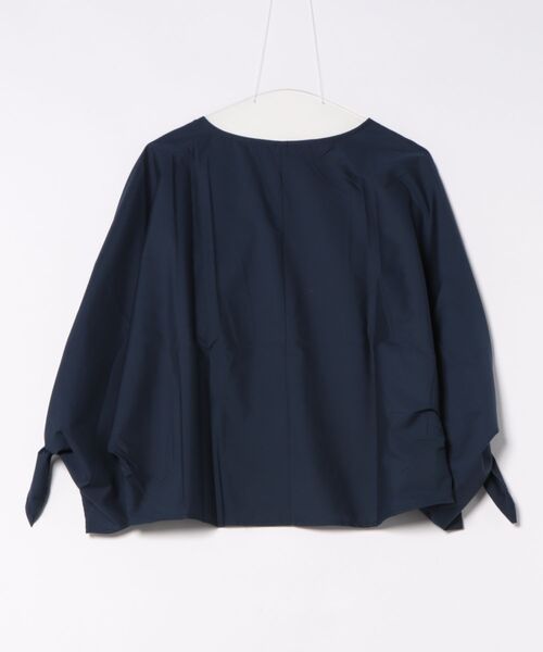 BLANC FICELLE（ブランフィセル）の「シフォン　オーバーサイズ　7分袖シャツ（シャツ/ブラウス・レディース・グリーン/ネイビー・S/M/L）」の8枚目の写真