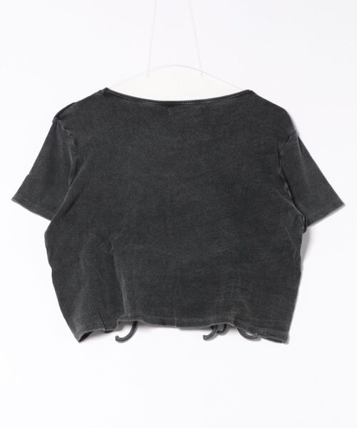 GORGE(ゴージ)の「《ピグメント×両サイドドロスト》クロップドTシャツ(Tシャツ/カットソー・レディース・ピンク/ネイビー/ブラック・F)」の9枚目の写真