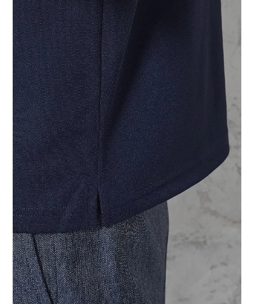Perfect Suit FActory(パーフェクトスーツファクトリー)の「【高通気】ボタンダウン半袖ポロシャツ ホワイト/ホワイト/ブラック/ネイビー(ポロシャツ・メンズ・ネイビー/ホワイト/オフホワイト/ブラック・S/M/L/LL)」の19枚目の写真