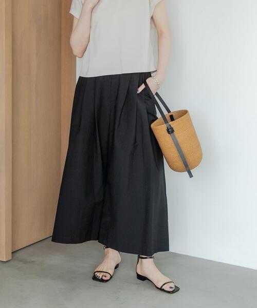 セール】『2サイズ展開』コットンナイロンタックワイドパンツ（その他