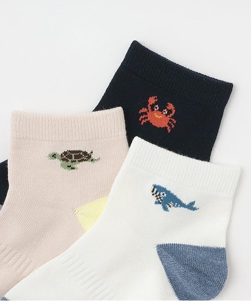 petit main（プティマイン）の「BOYS接触冷感ソックス2P（ソックス/靴下・キッズ・オフホワイト/キナリ/ネイビー・S/SS/L/M）」の4枚目の写真