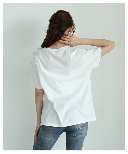 Sawa a la mode(サワアラモード)の「リボン風コード刺繍カットソー(Tシャツ/カットソー・レディース・ブラック/オフホワイト・FREE)」の10枚目の写真