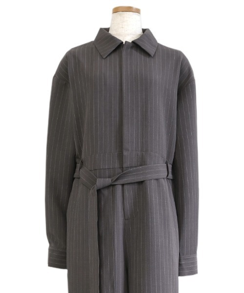 セール】ピンストライプオールインワン（つなぎ/オールインワン