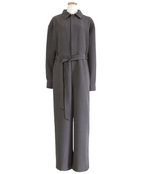 セール】ピンストライプオールインワン（つなぎ/オールインワン