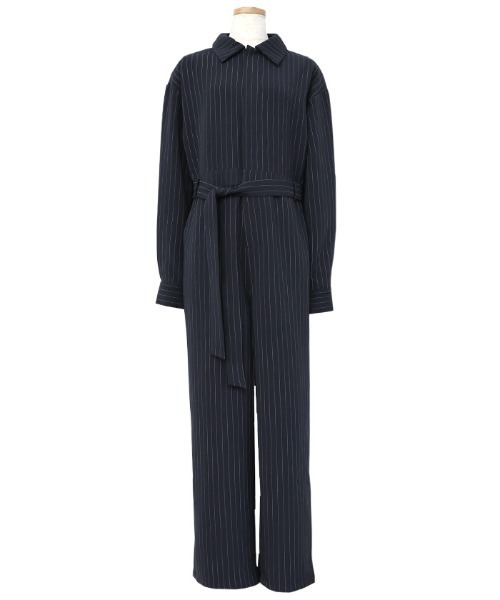 セール】ピンストライプオールインワン（つなぎ/オールインワン