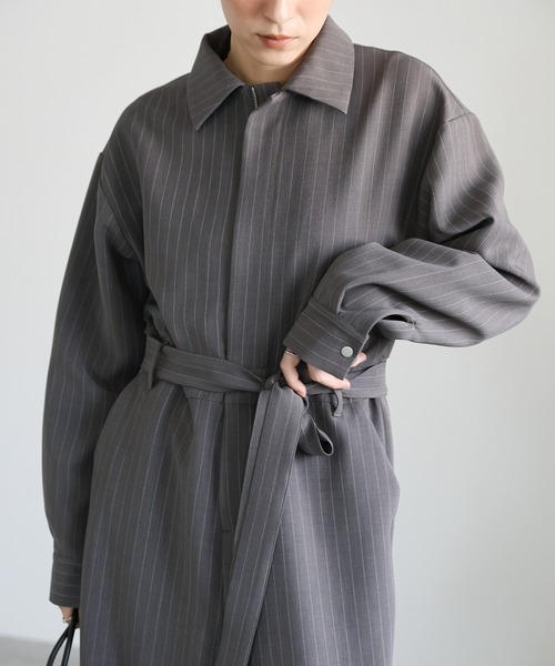 セール】ピンストライプオールインワン（つなぎ/オールインワン