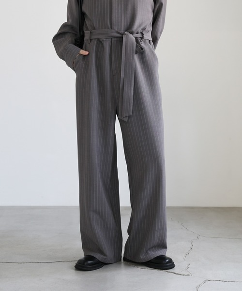 セール】ピンストライプオールインワン（つなぎ/オールインワン