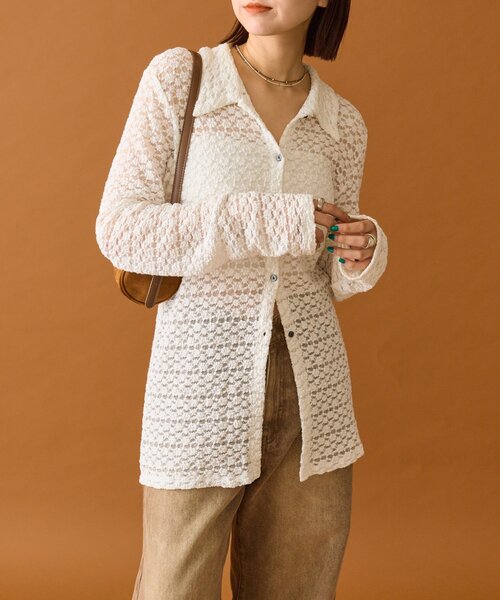 mystic 襟付きレースカーディガン セール】襟付きレースカーディガン（カーディガン/ボレロ）｜mystic