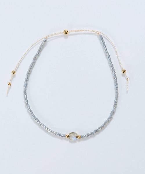 Phoebe（フィービィー）の「ストーンコードブレスレット/天然石（ブレスレット・レディース・ホワイト/ターコイズブルー/グレー・FREE）」の13枚目の写真